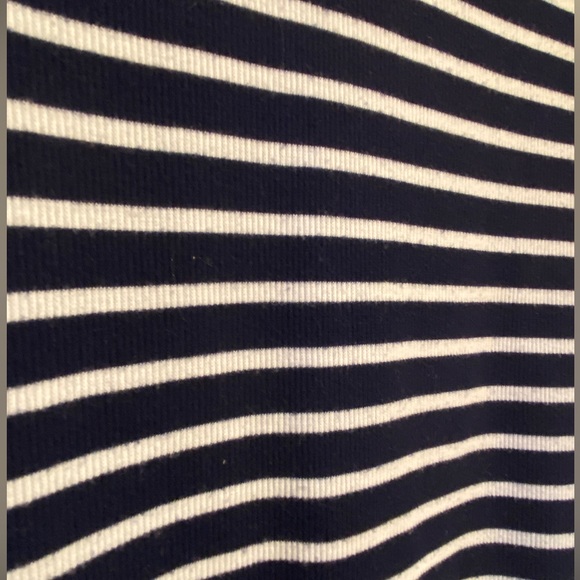 Old Navy Cotton Crew Neck Short Sleeve Blue and White Stripe Top - Picture 4 of 6